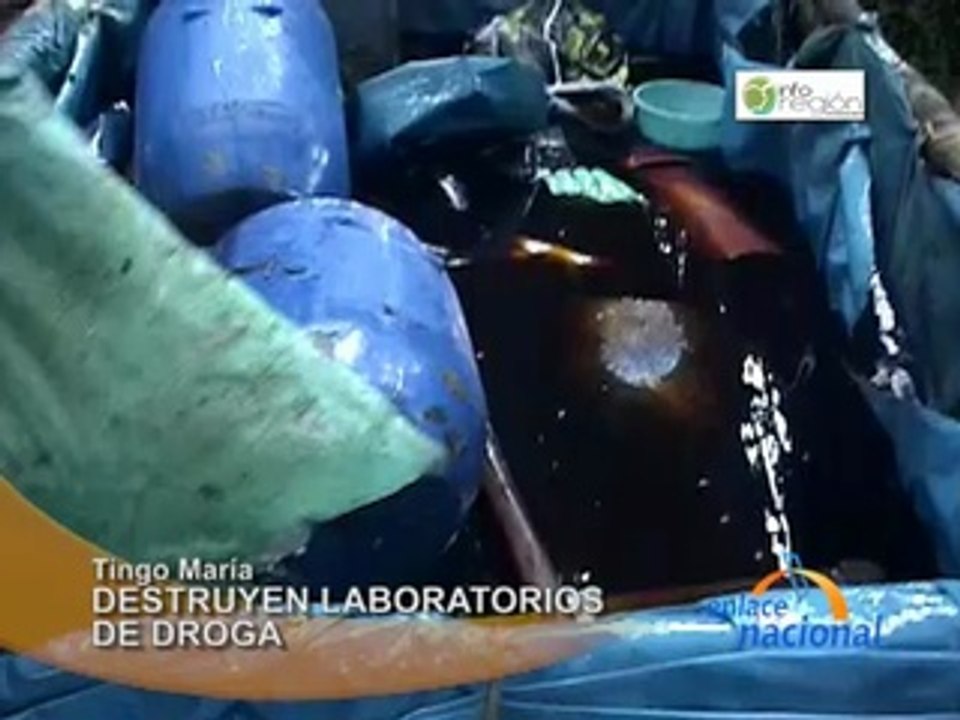 Destruyen 3 laboratorios de droga en Padre Abad