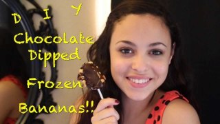 D I Y Chocolate Dipped Frozen Bananas!