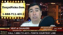 Cleveland Cavaliers vs. Miami HeatPick Prediction NBA Pro Basketball Odds Preview 3-18-2014