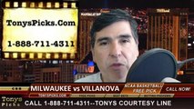 Villanova Wildcats vs. Milwaukee Panthers Pick Prediction NCAA Tournament College Basketball Odds Preview 3-20-2014