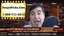 Colorado Buffaloes vs. Pittsburgh Panthers Pick Prediction NCAA Tournament College Basketball Odds Preview 3-20-2014