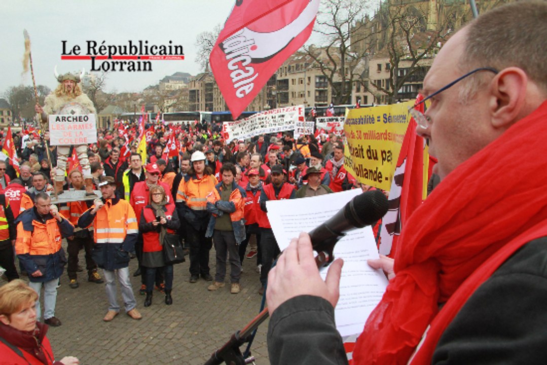 Mobilisation à Metz contre le pacte de responsabilité de François Hollande