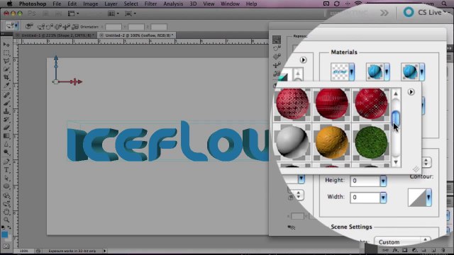 3D Text in Photoshop CS5 Extended