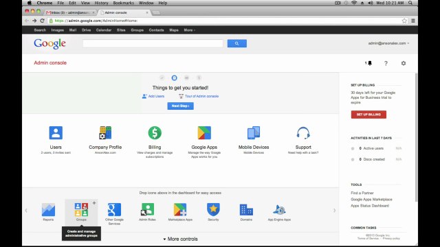 Google Apps for Business Tutorial 2013 - Admin Console Tour