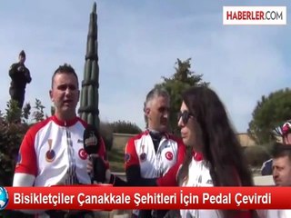 Bisikletçiler Çanakkale Şehitleri İçin Pedal Çevirdi