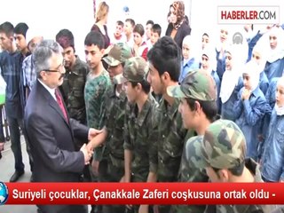 Suriyeli çocuklar, Çanakkale Zaferi coşkusuna ortak oldu -
