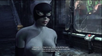 Batman arkham city - Catwoman goes after Puke Face
