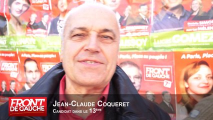 Jean-Claude Coqueret, candidat Front de Gauche du 13ème à Paris