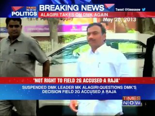 Suspended M K Alagiri on 2G accused A Raja