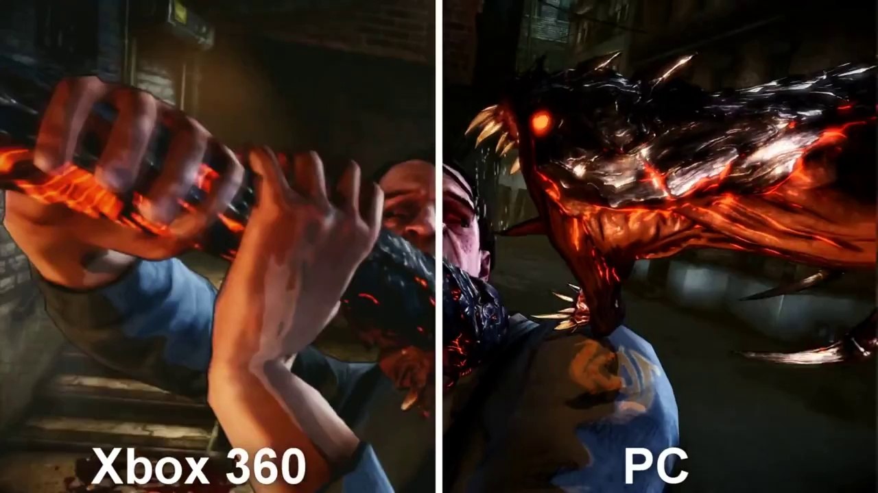 Comparatif The Darkness II Xbox 360 vs PC