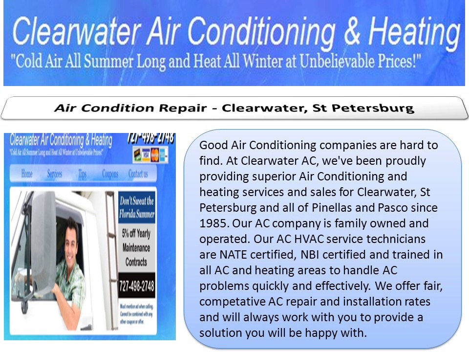 Clearwater Air Conditioning & Heating : Air Conditioning Repair Services