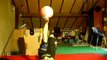 Girl juggling with basket-ball balloon -  Amazing Juggling Talent!