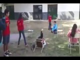 The biggest chair FAIL! The girl jumps and fall! Hilarious