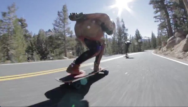 Muir Skate Longboard Shop team Descending from 9000 at Downhill Longboarding