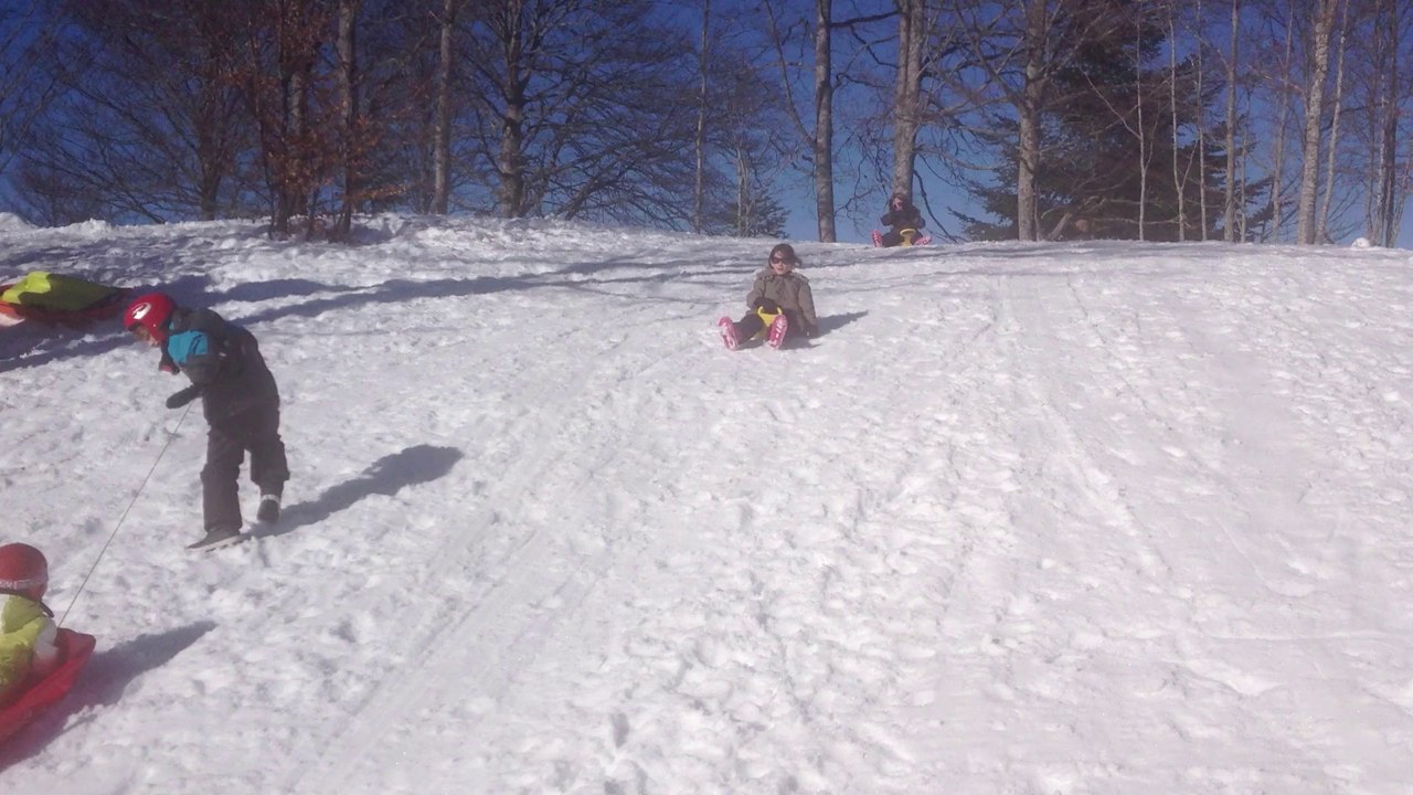 Luge Mathilde saut sans les mains