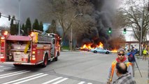 Un hélicoptère s’écrase sur des voitures à Seattle