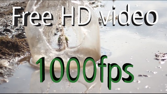 Ball splashing in puddle (1000fps) CC-BY NatureClip