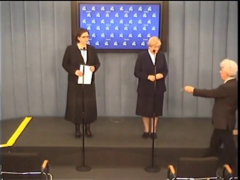 Małgorzata Sadurska, Józefa Hrynkiewicz - konferencja prasowa