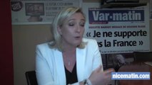 Marine Le Pen, face à la rédaction de Nice-Matin