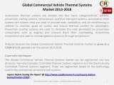 Global Commercial Vehicle Thermal Systems Market 2014-2018