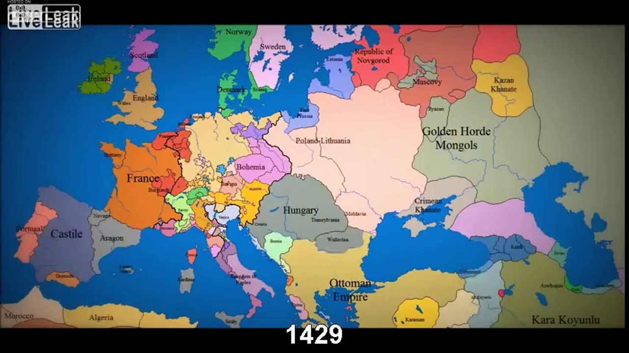 Europas Grenzen im Wandel - Die Letzten 1000 Jahre als Animation