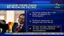 Gustavo Petro y sus posibilidades para seguir siendo alcalde de Bogotá