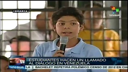 Estudiantes venezolanos claman paz en el país