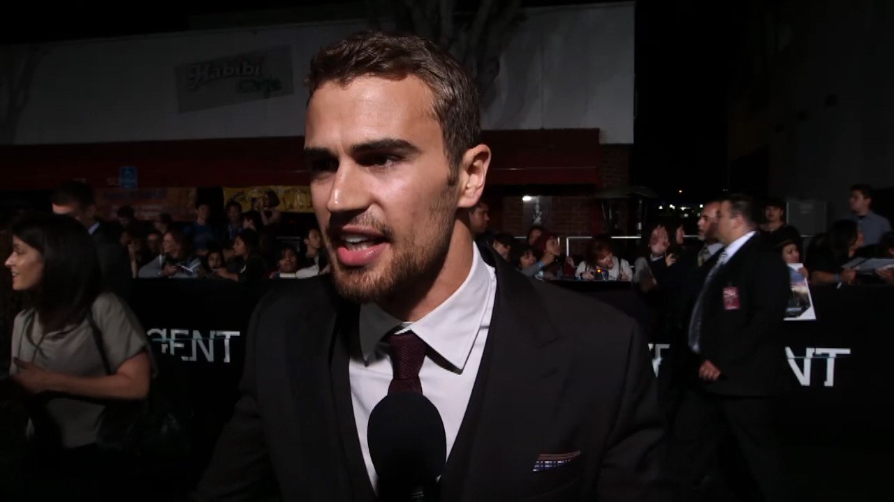 Theo James Seems Overwhelmed By Los Angeles "Divergent" Premiere