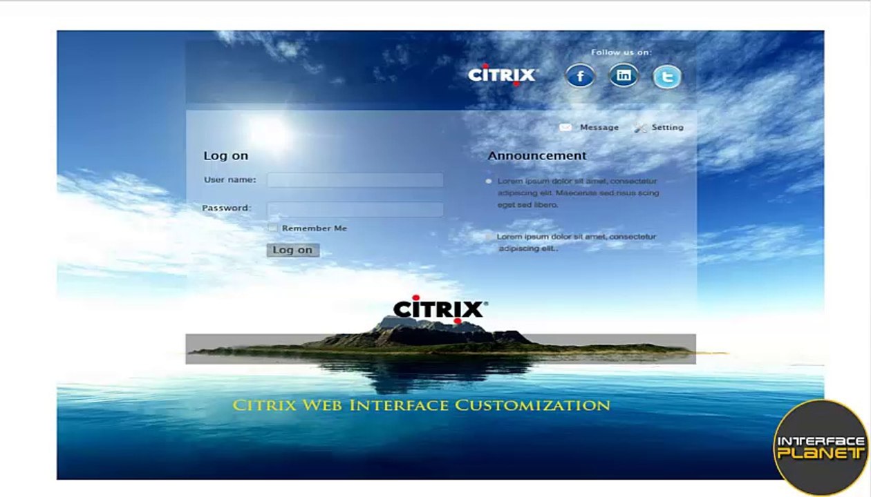 Online Customizing Citrix web interface Services
