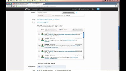 Twitter Advertising Tutorial 2013