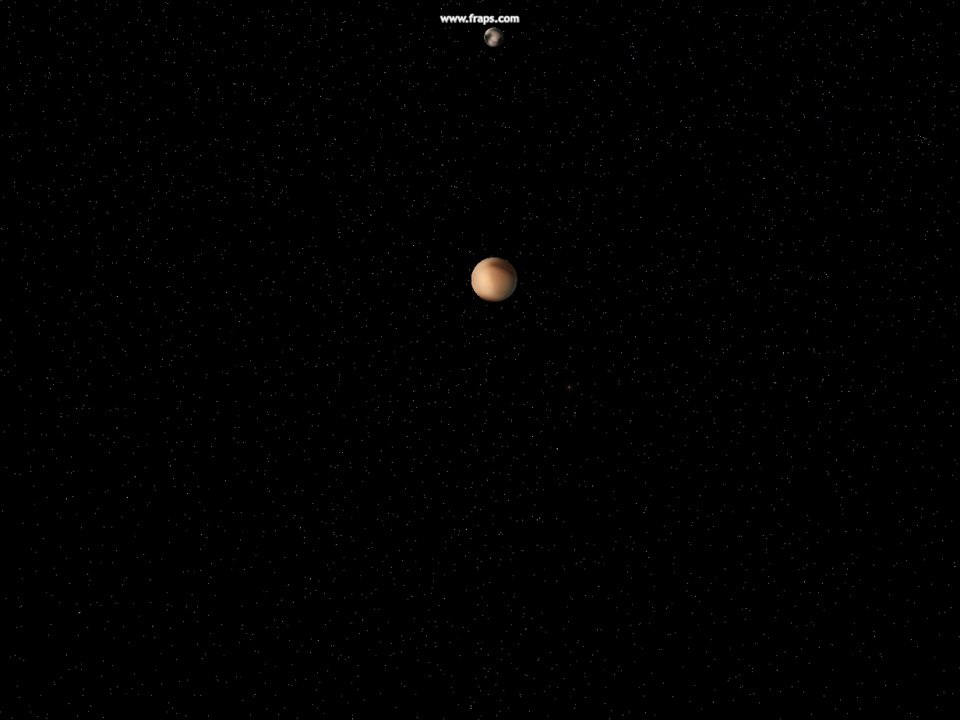 Pluto Charon orbits topside