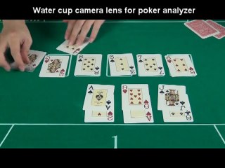 Water cup spy camera lens for poker analyzer