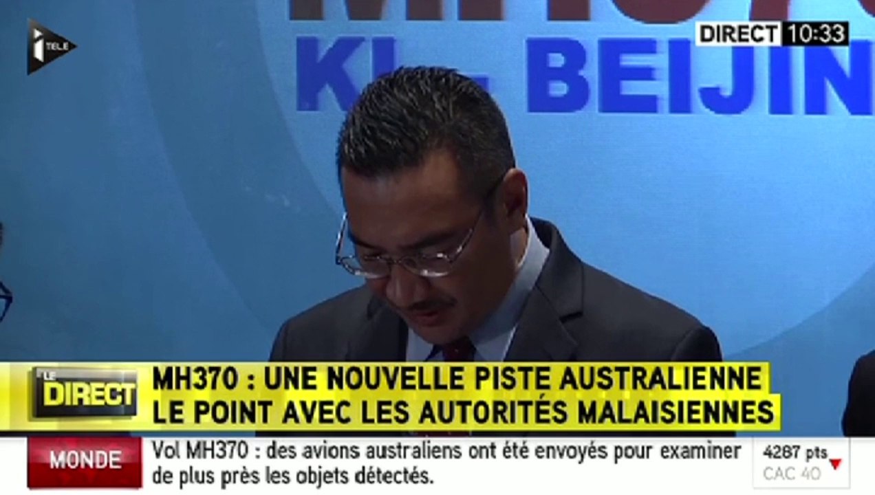 MH370 : le ministre des transports malaisien confirme les recherches au large de l'Australie