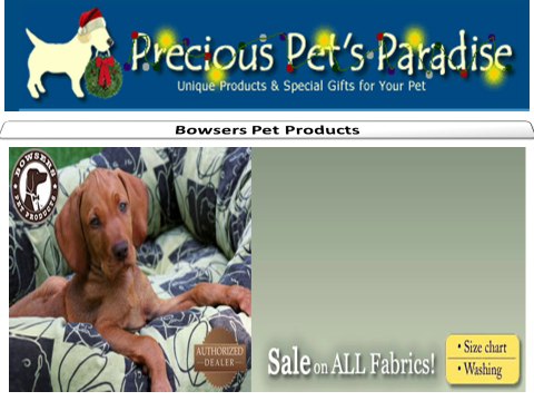 Precious Pets Paradise Bowser dog bed