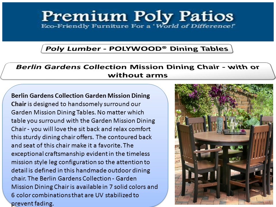 Premium Poly Patios polywood