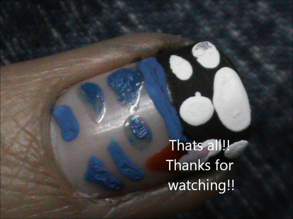 Snow Bricks- Toothpick nail design – how to do toothpick nail art designs with toothpicks