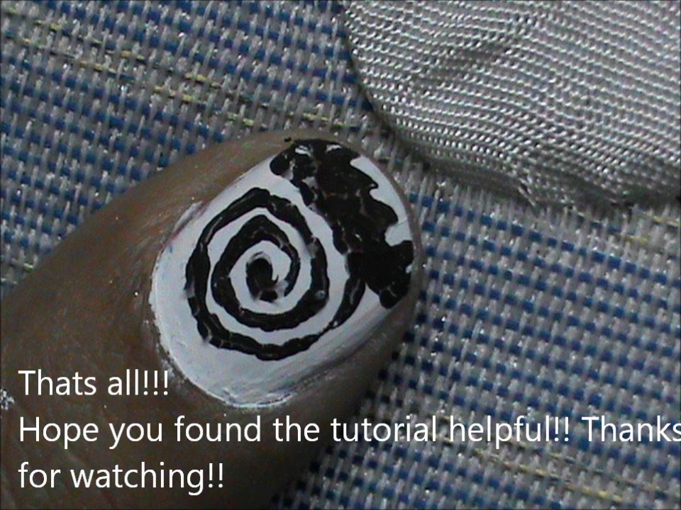 Hypnotize Spiral - Toothpick nail design – how to do toothpick nail art designs with toothpicks