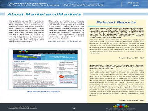 Polyurethane (PU) Foams Market Trends & Forecasts to 2018