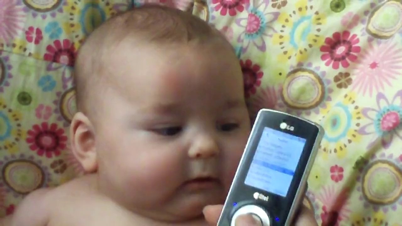 SO FUNNY!!! Bryson scared to hear a baby laughing!