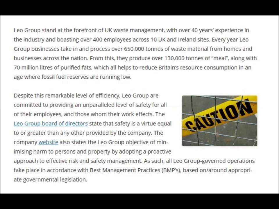 Leo Group Awarded International Standard in Health & Safety