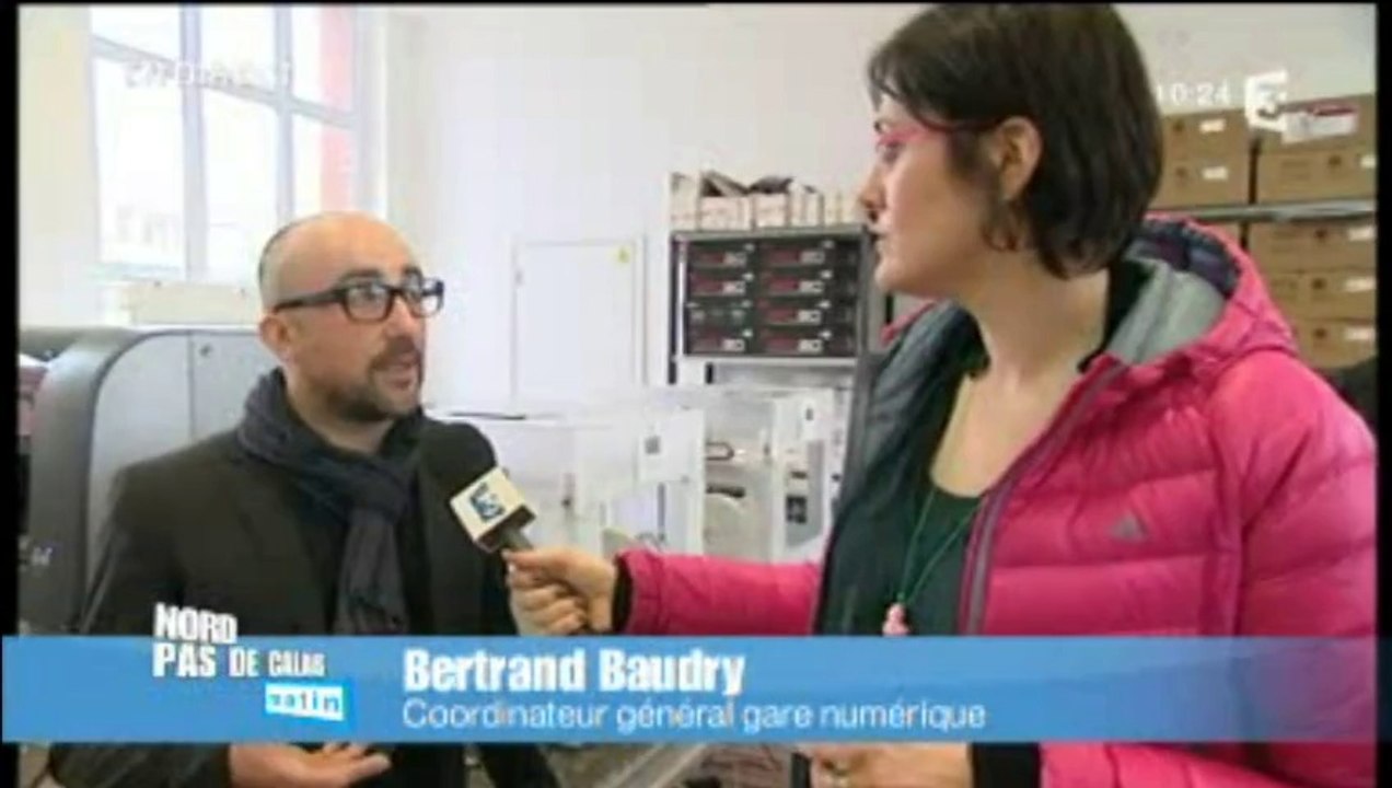 La Gare Numérique de Jeumont / France 3 Nord Pas-de-Calais Matin du 18/03/2014   / Christine Defurne