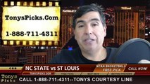 North Carolina St Wolfpack vs. St Louis Billikens Pick Prediction NCAA Tournament College Basketball Odds Preview 3-20-2014