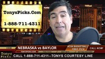 Nebraska Cornhuskers vs. Baylor Bears Pick Prediction NCAA Tournament College Basketball Odds Preview 3-21-2014