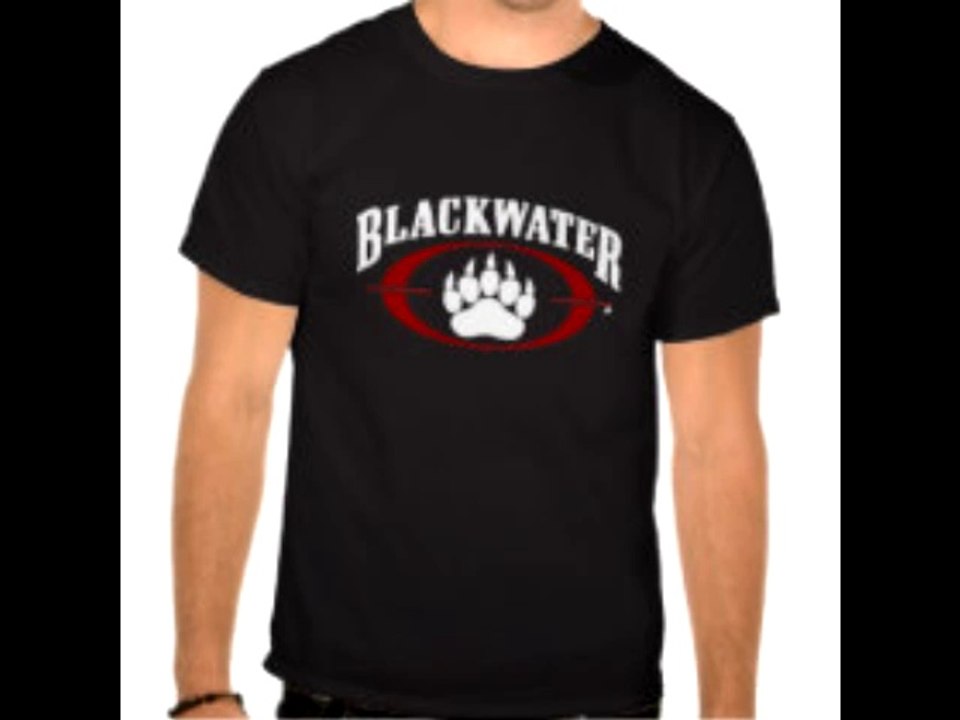 BLACKWATER USA BLACK T SHIRTS FOR MEN