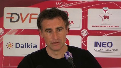 Conférence de presse d'Olivier Dall'Oglio avant Troyes-DFCO