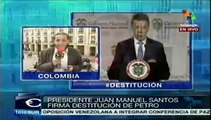 Bogotanos manifiestan su repudio ante la destitución del alcalde Petro