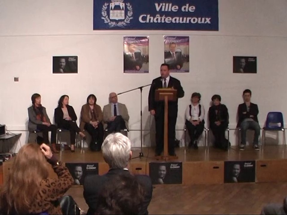 Discours d'Arnaud Clément lors du Meeting Châteauroux Ensemble le 18 mars 2014