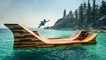 Bob Burnquist Skates Floating Half Pipe On Lake Tahoe