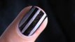 Simple Striping Nail Art - Nail art Stripes In Black and silver