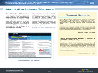 Agrochemicals Market Trends & Forecast to 2018